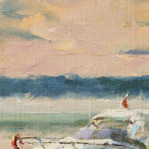 公式サイト - ハイブランドの新作が続々登場 憩いの郷-03】油絵原画 F0サイズ一点物 額縁付 豪華プレゼント 絵画