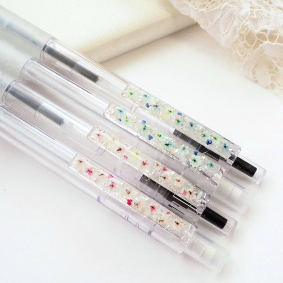 送料無料/シャーペンorボールペン /ハーバリウム/押し花/キラキラ/デコ