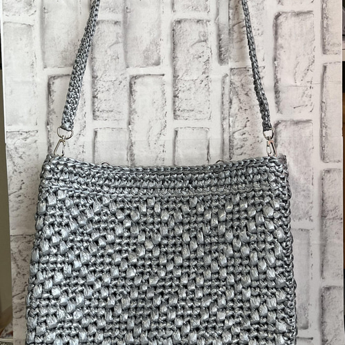 スズランテープバッグ 2点 How to crochet a bag with a vinyl string for packing - YouTube