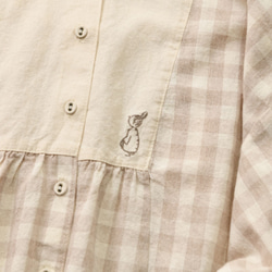 刺繍チェック柄シャツ#リネンシャツ 長袖シャツ  レディース   トップス 12枚目の画像