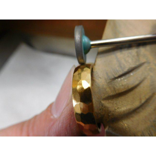 鍛造 結婚指輪 純金 24金 k24 槌目 甲丸 リング 男性5mm 女性3mm