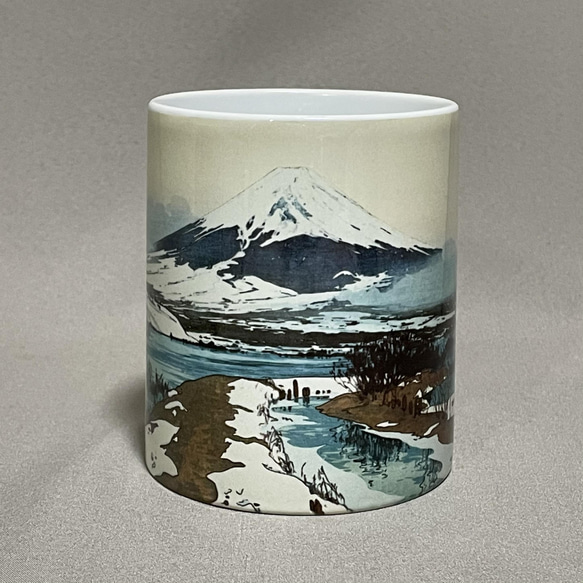 吉田博　河口湖　マグカップ 2枚目の画像