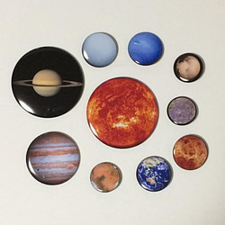 太陽系惑星 缶バッジ10個セット 冥王星も有り 2枚目の画像