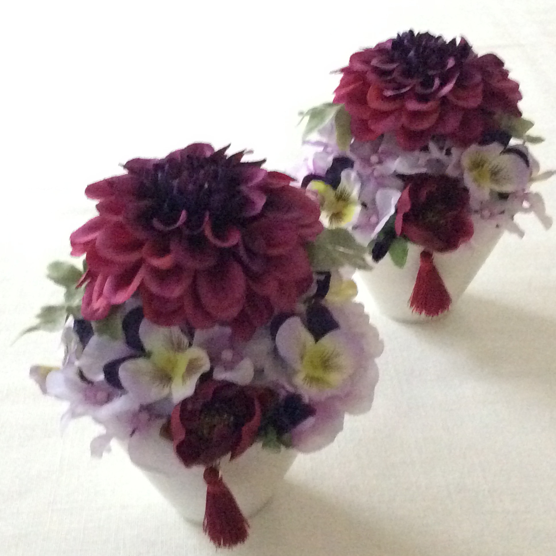 仏花  真珠の涙  宝珠【1対】（仏花、造花、Mサイズ、お供え、お盆、お彼岸）