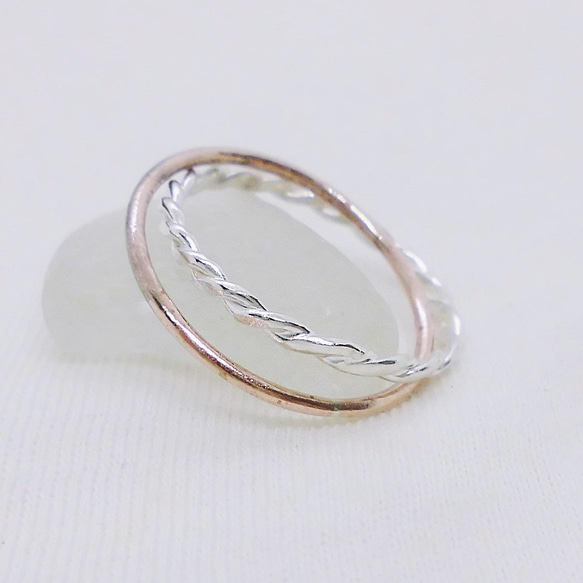 精緻戒指（2系列，銅x 1 /銀捻x 1） 第6張的照片