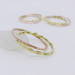 精緻的戒指（2系列，銅x 1 /黃銅扭曲x 1） 第10張的照片