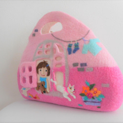 ピンクの窓辺の女の子バッグ 3枚目の画像