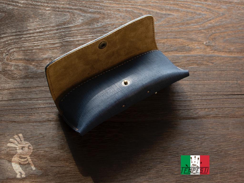 【イタリアン】バベルメガネケース　ネイビー