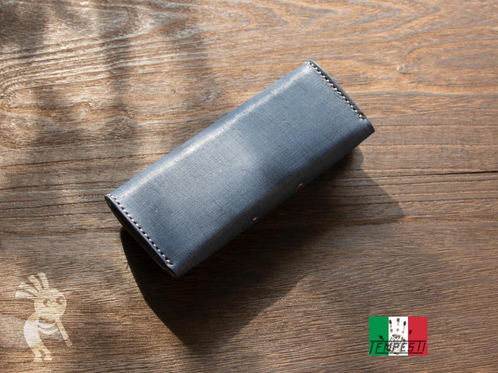 【イタリアン】バベルメガネケース　ネイビー