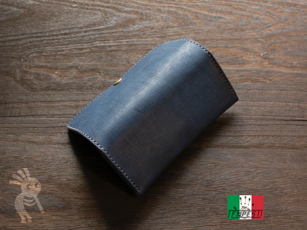 【イタリアン】バベルメガネケース　ネイビー