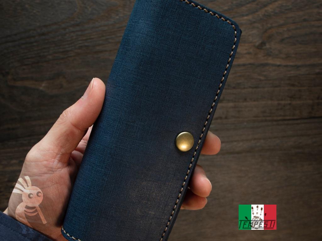 【イタリアン】バベルメガネケース　ネイビー