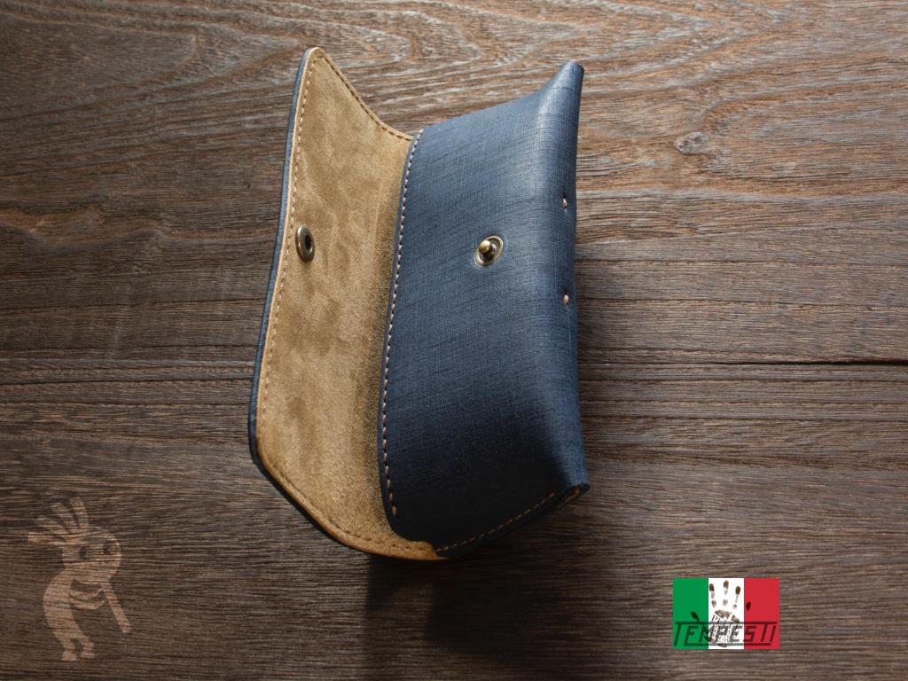 【イタリアン】バベルメガネケース　ネイビー