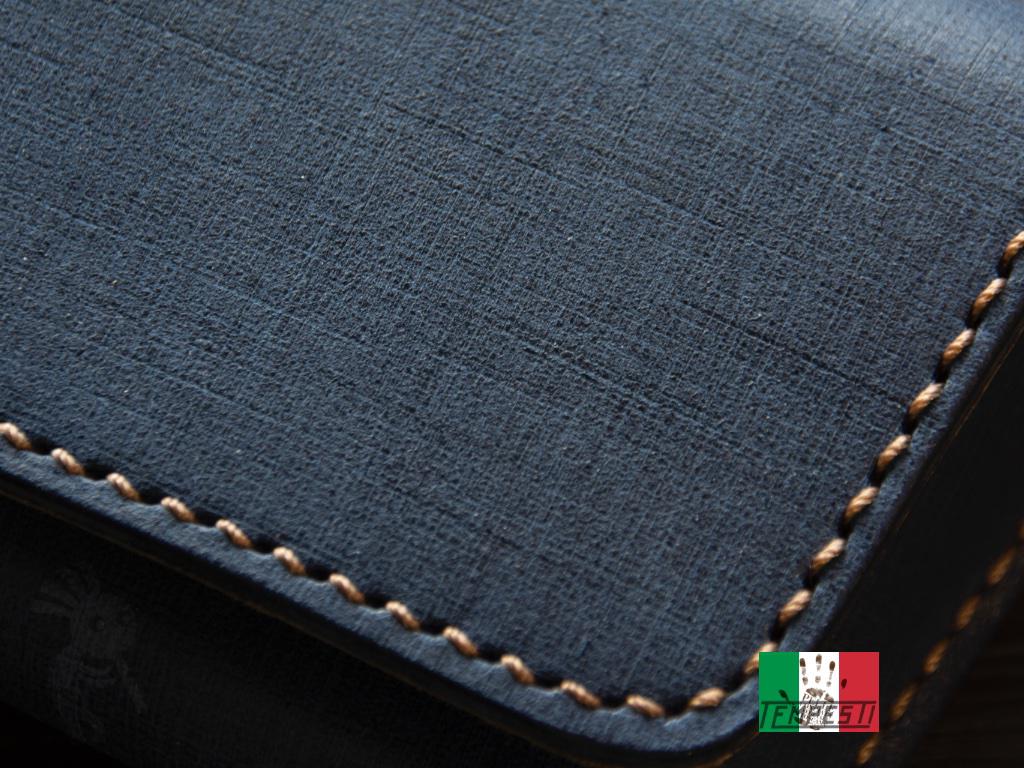 【イタリアン】バベルメガネケース　ネイビー