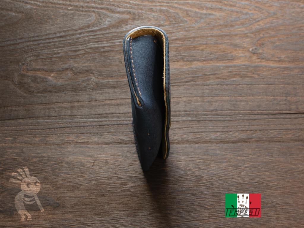 【イタリアン】バベルメガネケース　ネイビー