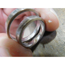 鍛造 結婚指輪 プラチナ1000 純プラチナ プラチナ999 平打ち リング 幅3.5mm 鏡面 8枚目の画像
