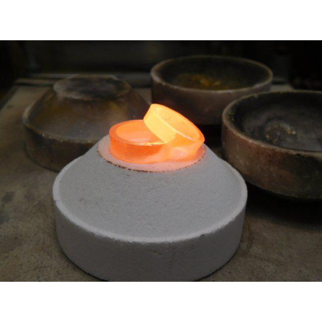 鍛造 結婚指輪 プラチナ1000 純プラチナ プラチナ999 槌目 平打ち リング 女性4mm 男性5.5mm