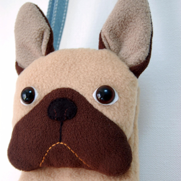 ブルドッグ　レザー　ぬいぐるみ 茶色とクリーム色 ブルドッグ レザーぬいぐるみ 本革 革製品｜Yahoo!フリマ（旧PayPay
