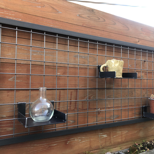 アイアンメッシュ枠 植物飾り コレクション飾り インダストリアルな