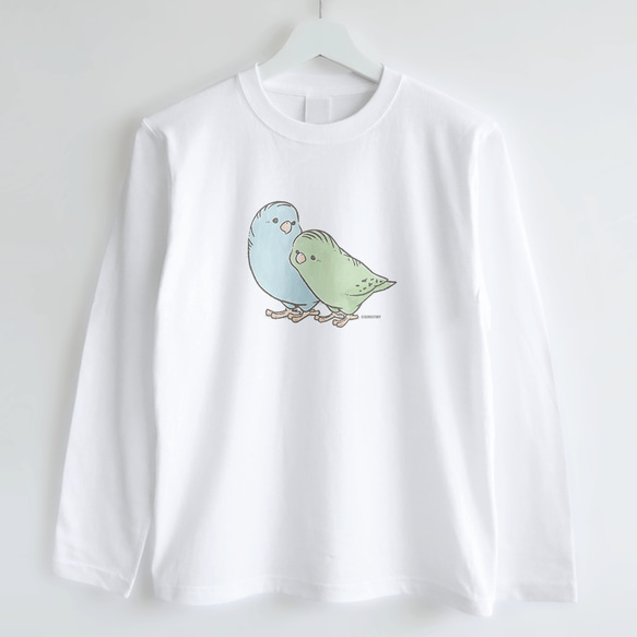 長袖Tシャツ（なかよし / サザナミインコ） 2枚目の画像