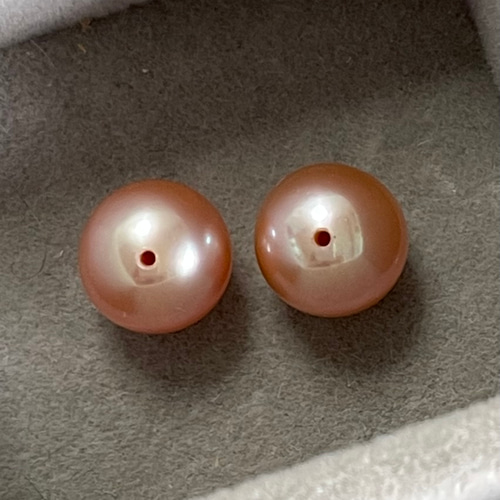 マーマレード様　南洋真珠穴あけオーダー2珠と大粒オーバルパール材料 Tahitian Blacklip, Mother of Pearl, Shell, Natural Cut