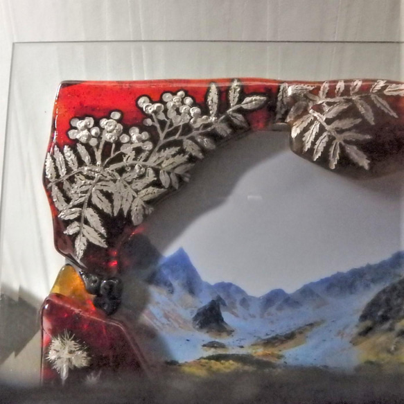 GLASSフレーム額【北アルプスの秋】  インテリア　フォトフレーム　壁飾り  高山植物 6枚目の画像