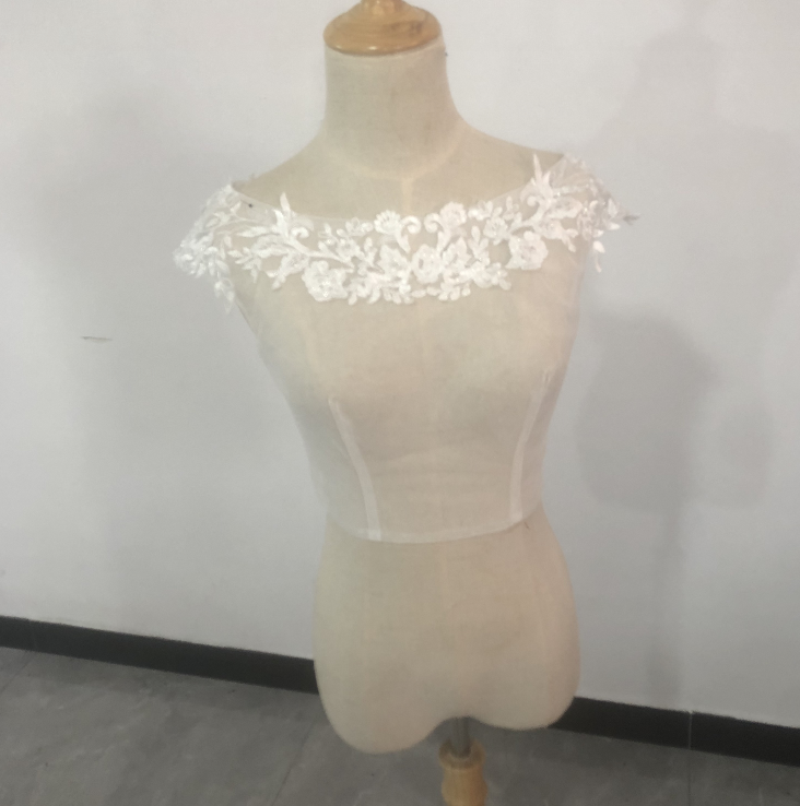 インナーブラウス　トップス ウエディングドレス レース フレンチスリーブ ボレロ 花嫁/ブライズメイド/結婚式/披露宴        Ω