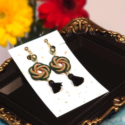 ☆❤️ ピアス　水引　イヤリング　和装　　タッセル　着物 ☆❤️ ピアス 水引 イヤリング 和装 タッセル 着物 水引とタッセルの