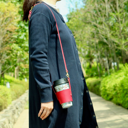 隨時隨地攜帶咖啡！皮革保溫杯套 第3張的照片