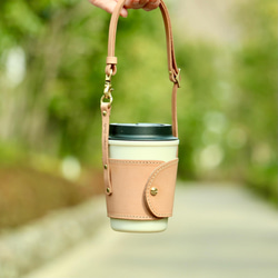 隨時隨地攜帶咖啡！皮革保溫杯套 第15張的照片