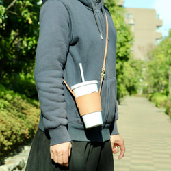 隨時隨地攜帶咖啡！皮革保溫杯套 第9張的照片