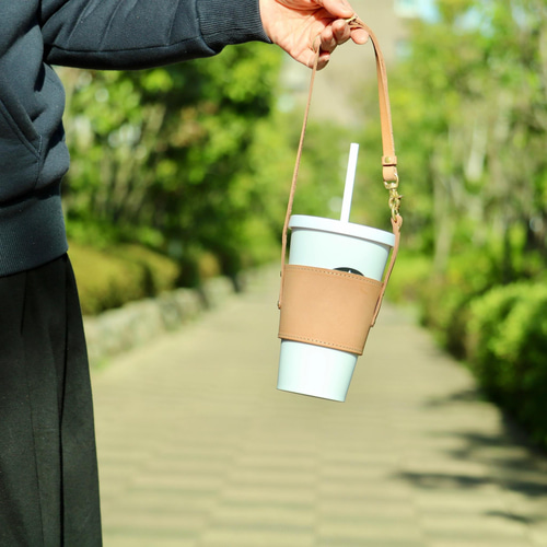 コーヒーの持ち歩きに！レザータンブラーホルダー その他バッグ SKLO