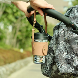 隨時隨地攜帶咖啡！皮革保溫杯套 第6張的照片