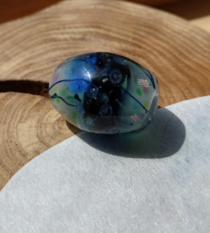 夜の静寂 とんぼ玉 星まつりの夜 ガラス 夜空 銀河鉄道の夜