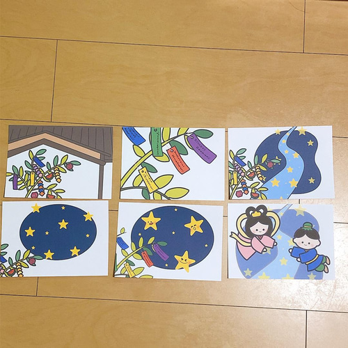 ペープサート たなばたさま たなばた 七夕 童謡 夏の歌 保育 誕生会 