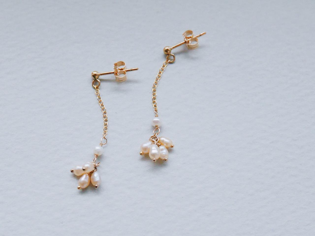 himeuzu〉淡水パールピアス（14kgf） ピアス（スタッド・一粒