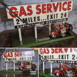 Old アメリカン Style/ HOLLYWOOD SIGN デコ/ （GAS SERVICE） #アメリカンな部屋 6枚目の画像