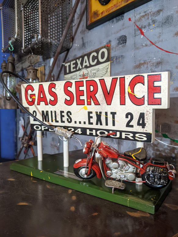 Old アメリカン Style/ HOLLYWOOD SIGN デコ/ （GAS SERVICE） #アメリカンな部屋 2枚目の画像