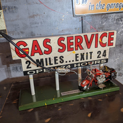 Old アメリカン Style/ HOLLYWOOD SIGN デコ/ （GAS SERVICE） #アメリカンな部屋 5枚目の画像