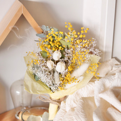 ●母の日フラワー●ミモザとユーカリと可愛い小花のブーケスワッグ 10枚目の画像