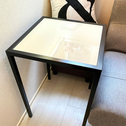 【受注生産】アイアンテーブル / カラーガラス　サイドテーブル　多目的テーブル 9枚目の画像