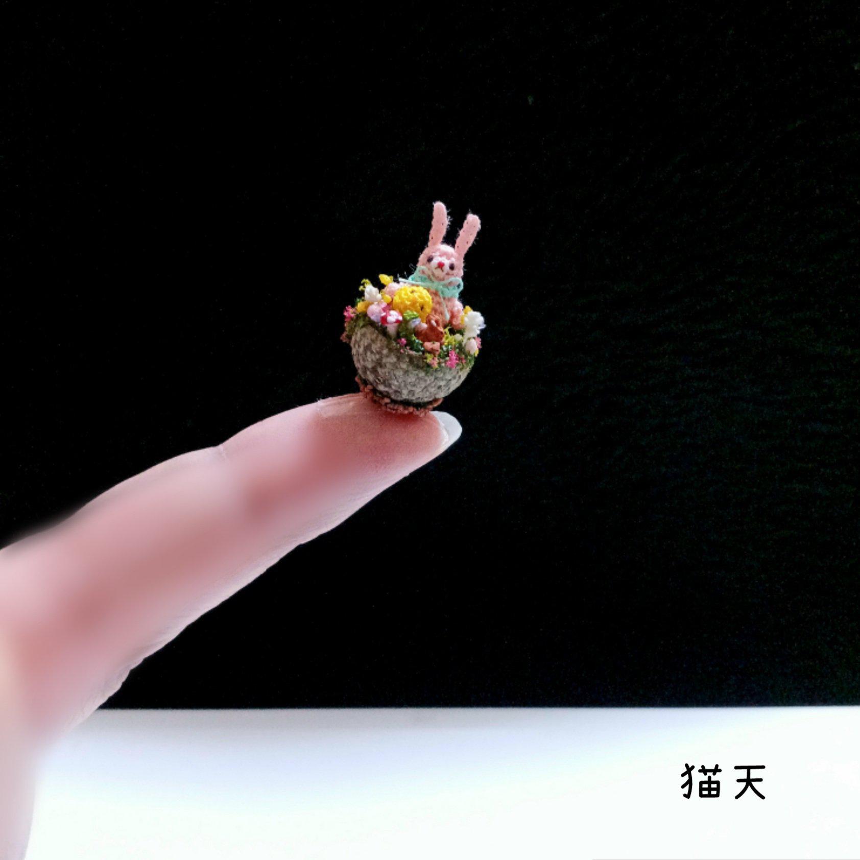超ミニチュア】どんぐり帽子のフラワーカップ あみぐるみ 猫天 通販