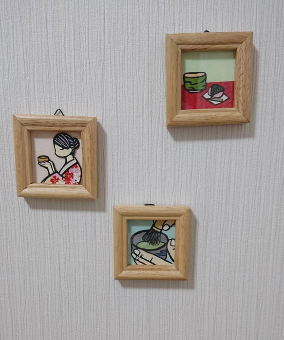 カラー切り絵【お抹茶点てます】 9枚目の画像