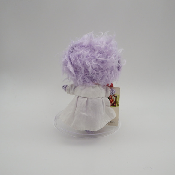 【あみぐるみ】ロップうさぎ　リラの天使【120】ふわふわファーヤーン薄紫 8枚目の画像