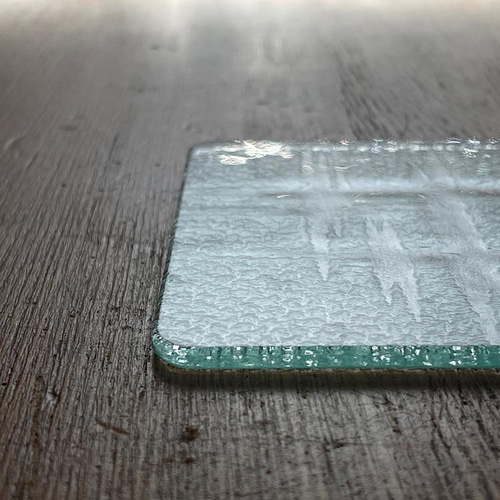 4mm いろり ガラスコースター 昭和レトロガラス アンティーク 型