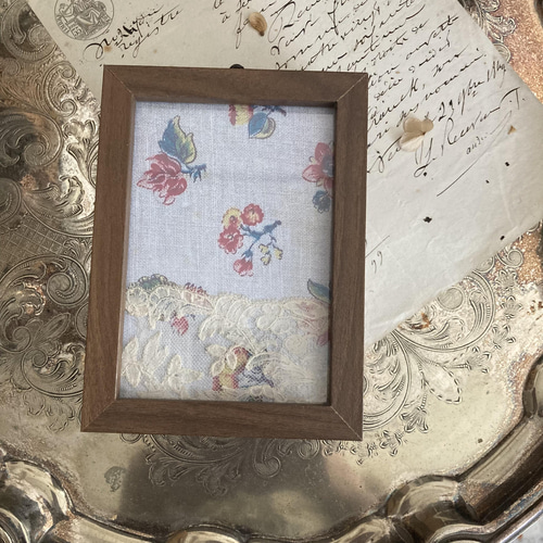 シャビーなアンティーク素材コラージュシャドウボックス♪装飾用