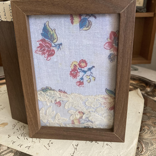 シャビーなアンティーク素材コラージュシャドウボックス♪装飾用