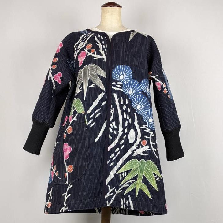 筒描コート　和柄