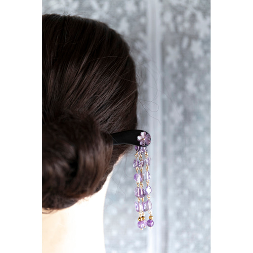 アンティーク 酷くっ 笄 アメジスト 102109 