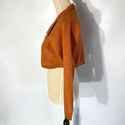 シルクデニム ニット ジャケット オレンジ　323 SILK DENIM ORANGE JACKET 6枚目の画像