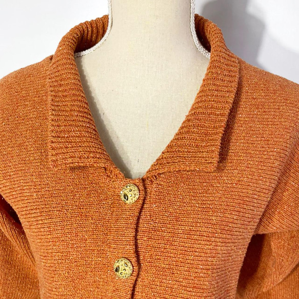 シルクデニム ニット ジャケット オレンジ　323 SILK DENIM ORANGE JACKET 2枚目の画像